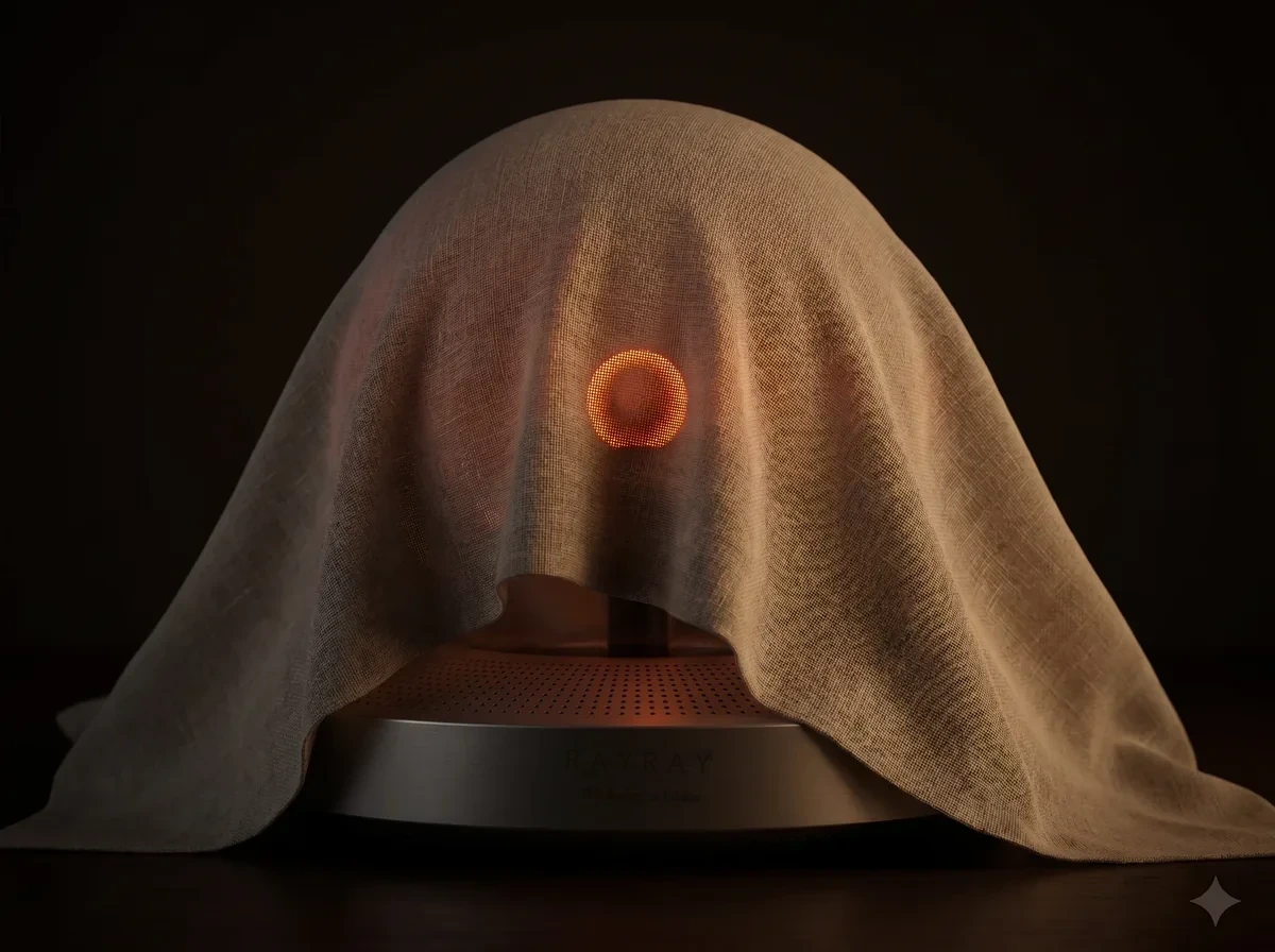 A cloth over the Orb, a single ember glowing through it as it sleeps