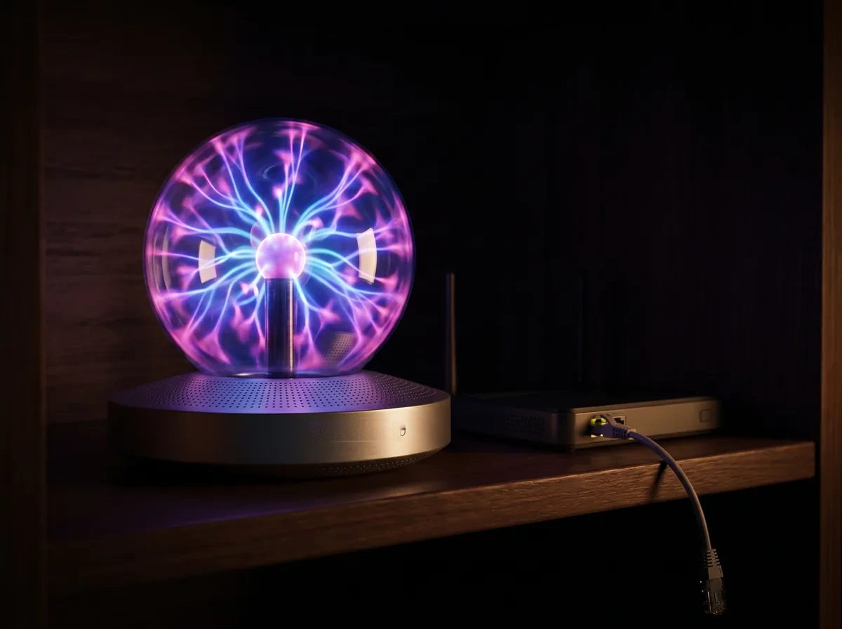 The Orb glowing in a room with no internet connection